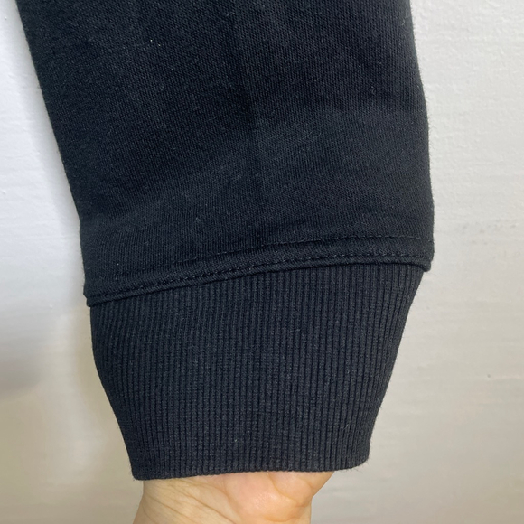 Women's Zara Cropped Turtleneck Sweatshirt Black Long Sleeves Size S - Picture 6 of 8